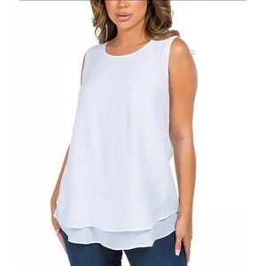 Cristina B Ladies' Sleeveless Top  SIZE S COLOR WHITE